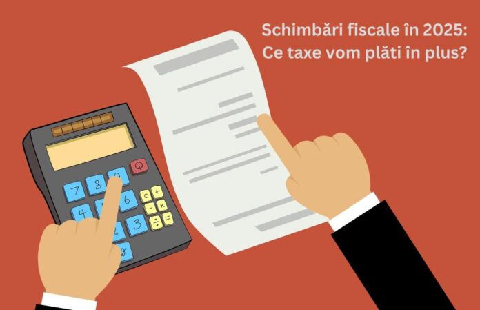 Documente fiscale și calcule financiare reprezentând schimbările fiscale din 2025 în România