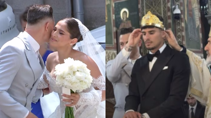 Cum a apărut soția lui Mirel Rădoi la nunta lui Florinel Coman cu Ioana Timofeciuc. O vezi rar, dar prezența ei e de milioane!