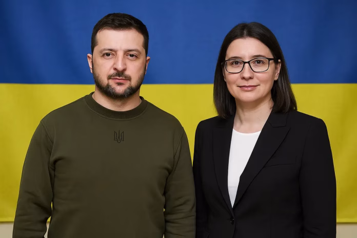 Volodimir Zelenski alături de Yulia Svyrydenko, propusă pentru funcția de premier al Ucrainei