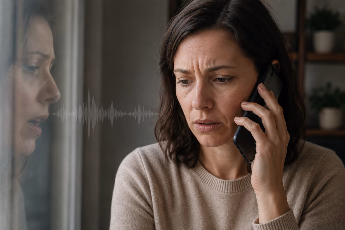 Fraude cu voce clonata prin AI în timpul unui apel telefonic